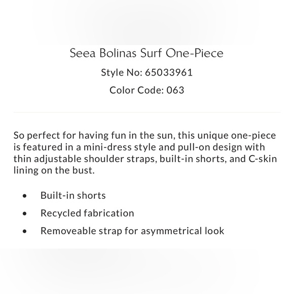 New Seea Bolinas Surf Swim Suit one piece liner built in shorts XL Brown Walnut - Picture 5 of 6